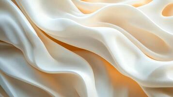 White fabric with a wave pattern. The fabric is very smooth and has a very soft texture photo