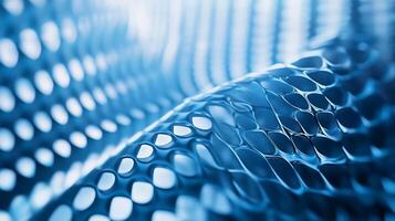 Blue and white patterned surface with a lot of dots. The pattern is very intricate and the blue color is very bright photo