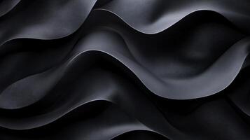 Black and white image of a wave with a black background. The image has a moody and mysterious feel to it, as if it is trying to convey a sense of depth and movement photo