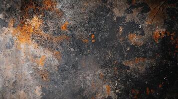 Black and orange background with a lot of texture. The background is a mix of different colors and textures, giving it a gritty and rough appearance photo