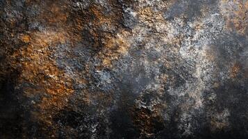 Black and orange background with a lot of texture. The background is made up of many different colors and textures, giving it a rough and gritty appearance. Scene is one of chaos and disorder photo