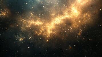 Starry sky with a bright yellow star in the middle. The stars are scattered throughout the sky, creating a sense of depth and wonder. The yellow star stands out against the dark blue background photo