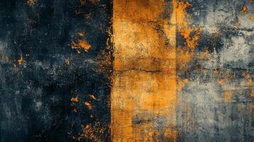 Black and orange painting with a lot of texture. The orange and black colors create a contrast that makes the painting stand out. The texture of the painting adds depth and interest to the piece photo