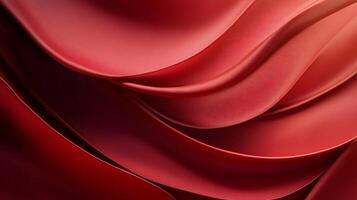 Red fabric with a wave pattern. The wave pattern is very prominent and the fabric is very soft photo