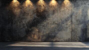 Wall with a lot of light shining on it. The wall is empty and has a lot of light coming from above photo