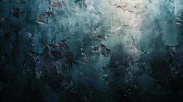 Wall with a blue and white background, featuring a lot of texture. The wall appears to be made of concrete, and the texture is quite rough and uneven photo