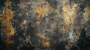Wall with a lot of texture and a lot of gold and black. The wall is very rough and has a lot of texture photo