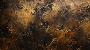 The wall is covered in a rough, textured surface with a mix of brown and black colors. The surface appears to be made of stone or concrete, giving it a rugged and industrial look photo