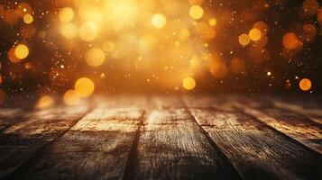 Wooden floor with a lot of light shining on it. The light is coming from a window and is creating a warm, cozy atmosphere photo