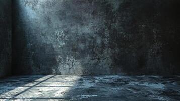 Dark room with a window that is letting in light. The room is empty and has a cold, industrial feel photo