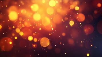 Blurry orange background with many small circles. The circles are of different sizes and are scattered throughout the image. Scene is chaotic and disorganized, with no clear focal point photo