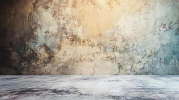 Wall with a lot of cracks and holes. The wall is empty and has a lot of texture photo