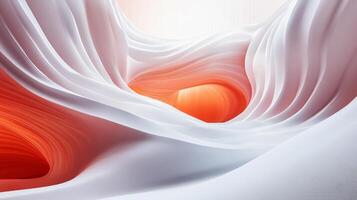 White and red wave with a white background. The red color is dominant and the white color is used as a background photo
