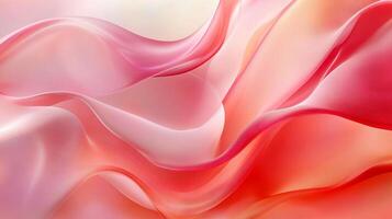 Pink and orange wave with a blurry edge. The image is abstract and has a dreamy, ethereal quality photo