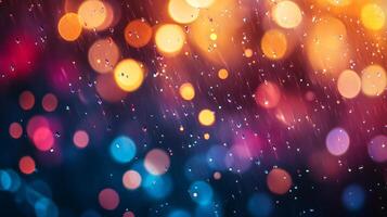 Colorful background with many small circles. The circles are of different sizes and colors. The background is blurry and the circles are scattered all over it photo
