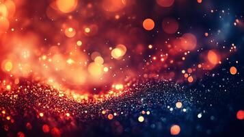 Bright red and blue background with a lot of sparkles. The background is a mix of red and blue, with the red being more prominent. The sparkles are scattered throughout the background photo
