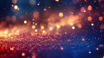 Colorful background with many small dots of different colors. The background is blue and red. The dots are scattered all over the background photo