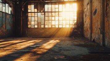 Room with a window that is letting in sunlight. The room is empty and has a lot of sunlight coming in photo