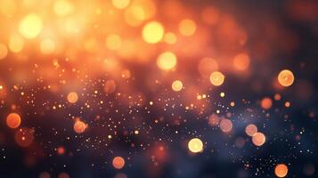 The image is a blurry, colorful background with many small, glowing dots. The dots are scattered throughout the image, creating a sense of movement and energy. Scene is dynamic and lively photo