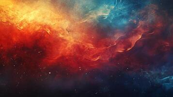 Colorful space background with a red and blue swirl. The colors are vibrant and the swirls are dynamic photo