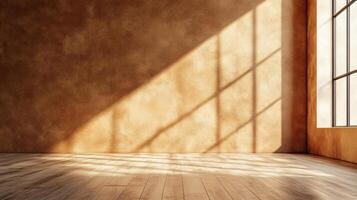 Room with a window and a wall. The room is empty and has a lot of sunlight coming in photo