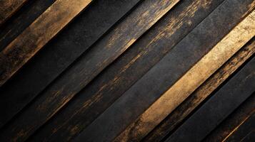 Black and gold striped background with a gold and black stripe running through it. The stripes are very close together, creating a sense of depth and texture. Scene is elegant and sophisticated photo
