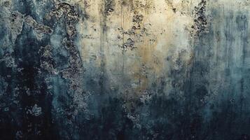 Wall with a blue and white background with a lot of texture. The wall is covered in a lot of small holes and has a lot of texture photo