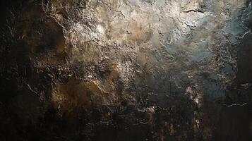 Painting of a dark sky with a few stars. The painting is abstract and has a moody atmosphere photo