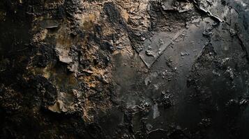 Black and brown background with a few pieces of paper scattered around. Scene is somewhat chaotic and disorganized photo