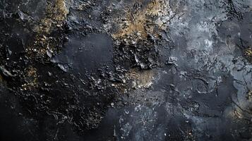 Black and gold background with a lot of texture. The texture is very rough and the colors are very dark photo