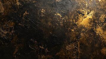 Black and gold background with a lot of texture. The background is a dark color and has a lot of texture photo