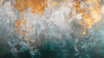 Wall with a lot of texture and a gold and white color scheme. The wall is covered in a lot of paint and has a lot of texture photo