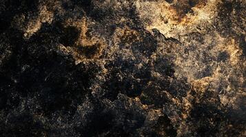 Black and gold background with a lot of texture. The texture is so dense that it looks like a rock wall photo