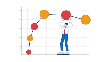 Personal responsibility in business 2D animation. Office worker commitment pressure 4K motion graphic. Employee accountability struggle animated character cartoon flat concept, white background video