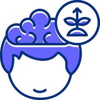 Growth Filled Filled Slip Style Icon vector