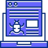 Bug Filled Slip Style Icon vector