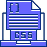 Css File Filled Slip Style Icon vector