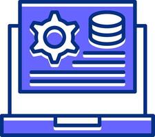Application Setting Filled Slip Style Icon vector