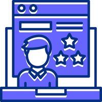 Customer Reviews Filled Slip Style Icon vector