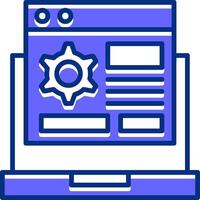 Custom Features Filled Slip Style Icon vector