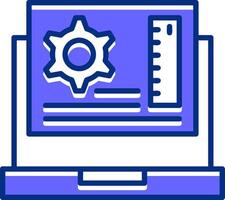 App Development Filled Slip Style Icon vector