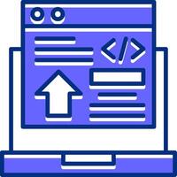 Frontend Development Filled Slip Style Icon vector