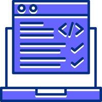 Code Correction Filled Slip Style Icon vector