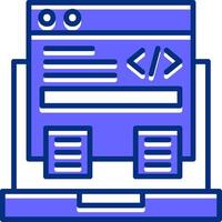 Code Framework Filled Slip Style Icon vector