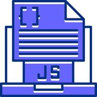 Javascript File Filled Slip Style Icon vector
