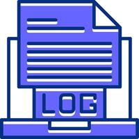 Logs Filled Slip Style Icon vector