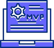 MVP Filled Slip Style Icon vector