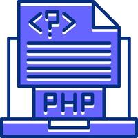 Php File Filled Slip Style Icon vector