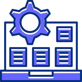 Algorithm Filled Slip Style Icon vector
