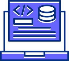 Backend Development Filled Slip Style Icon vector